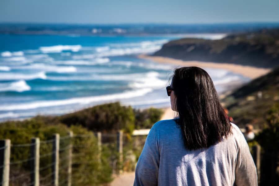 From Melbourne: Bay Sightseeing and Ferry Ride with Lunch - Mornington Peninsula bathing boxes: a heritage photo moment with summer energy