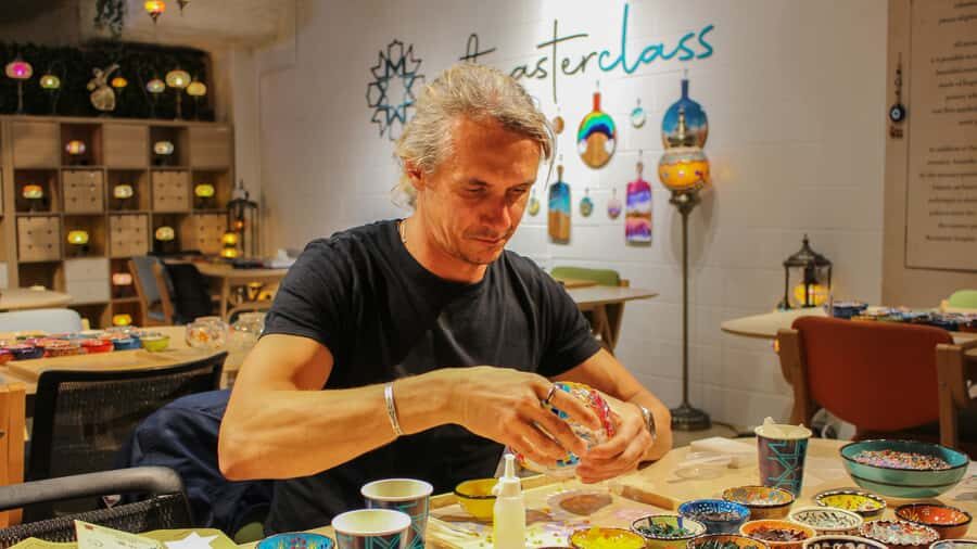 Melbourne: Mosaic Art Classes - Turkish Lamp Workshop - What you’ll make: your own Turkish mosaic lamp (and how it looks when finished)