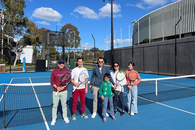 Melbourne Park Tennis Experience - The Melbourne Park tennis segment: blue courts and included gear