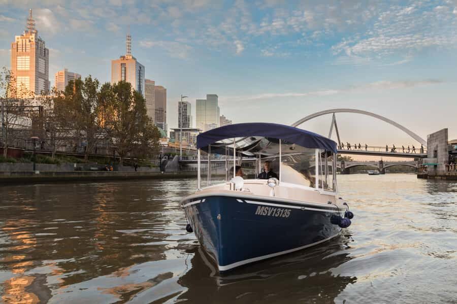 Melbourne: Private Yarra River Cruise w/ Cheese & Wine - Flinders Street Station from the water: seeing Melbourne without the street noise