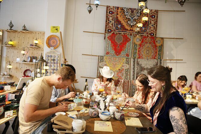 Paint and Sip Classes Melbourne: Ceramic Plates & Bowls - What the first part of class feels like (tea, treats, and settling in)