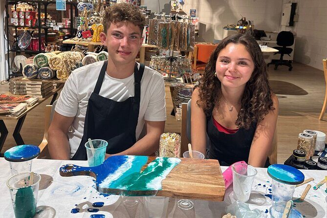 Resin Art Classes Melbourne: Cheeseboards & Coasters - What you’ll create: coasters, cheeseboards, and wall art ideas